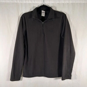 North Face Fleece Jacket Mens Small Black 1/4 Zip Long Sleeve